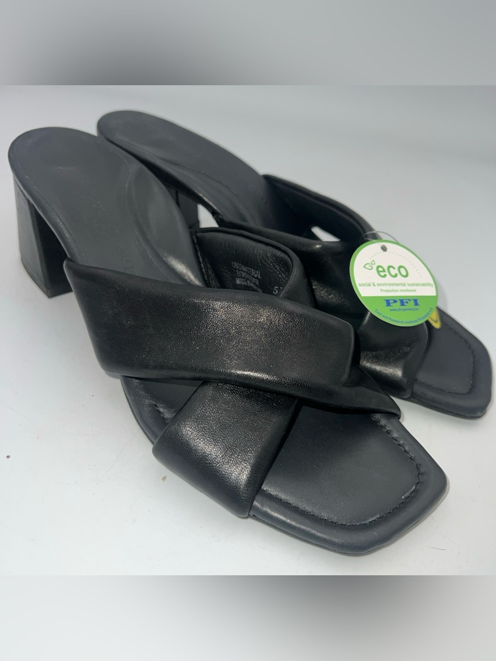 Paul Green Women's Shoe Lauren Black Soft Nappa Leather Sandals US 8 UK 5.5 NWT